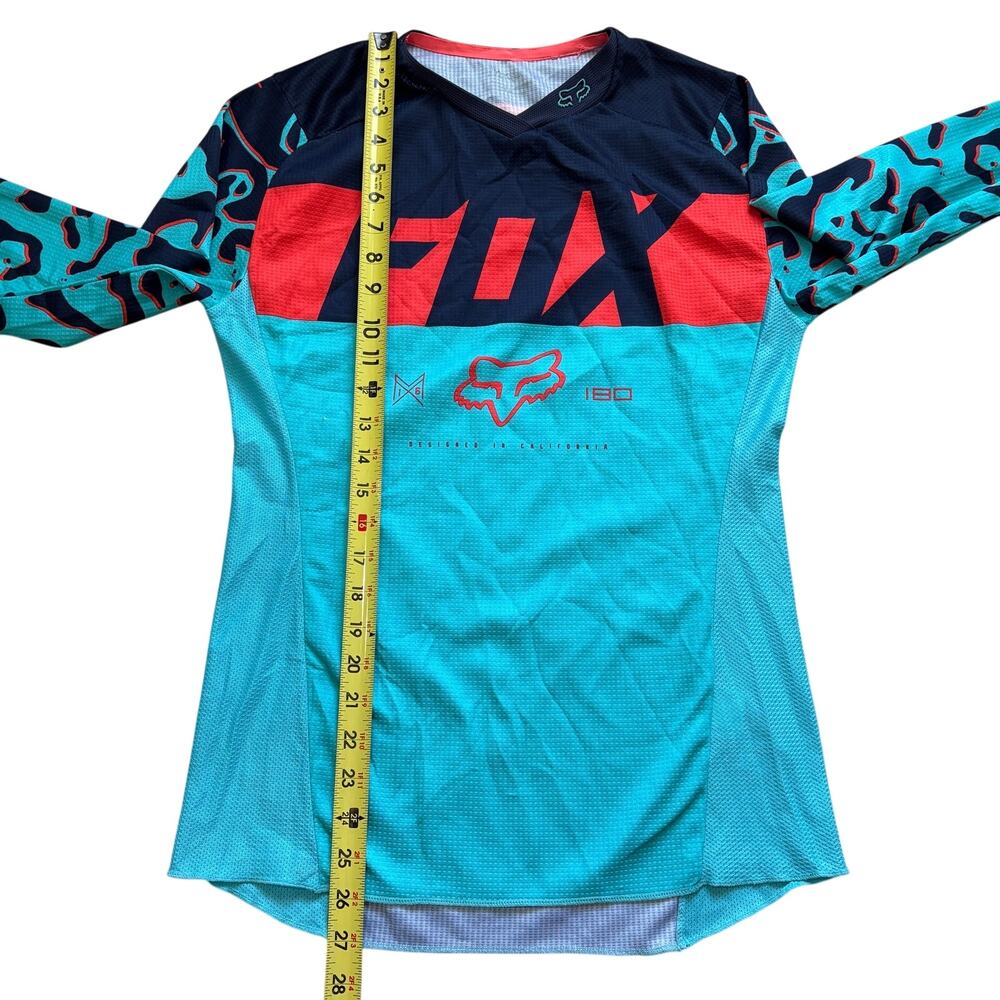 Fox Racing 180 Ladies Long Sleeve Jersey Motocross Dirt Bike Blue Orange - Picture 7 of 7